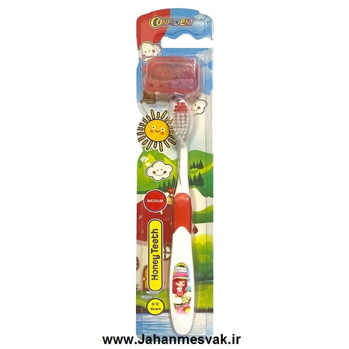 مسواک کودک کانفیدنت مدل هانی با برس متوسط